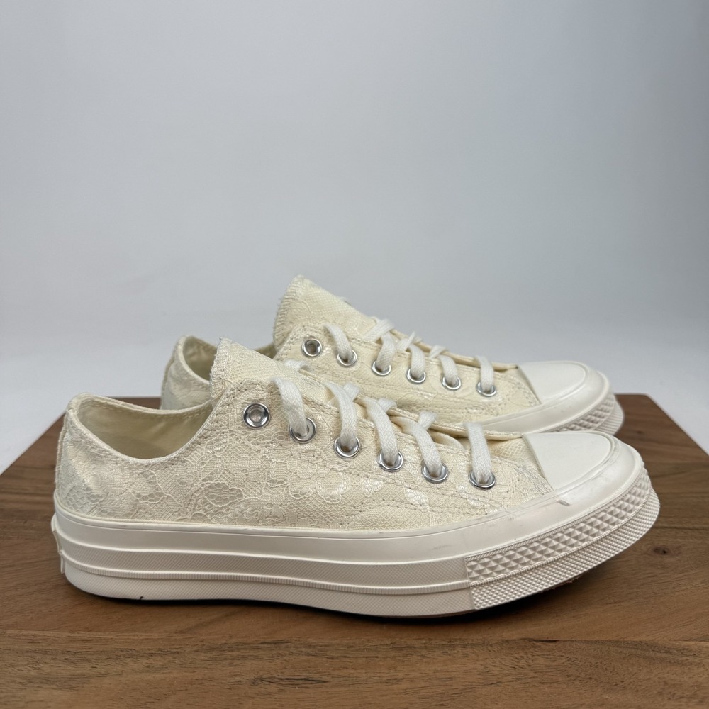 New Womens Converse Chuck Taylor 70 Low Ivory Lace Comfort Sneakers Size 8.5 M